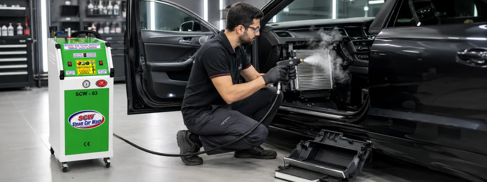 Trockendampf für professionelle Autoaufbereitung blog görseli